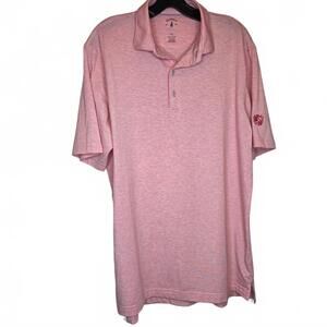 Johnnie-O Salmon Pink Collared Polo soft athleisure beach Size Large